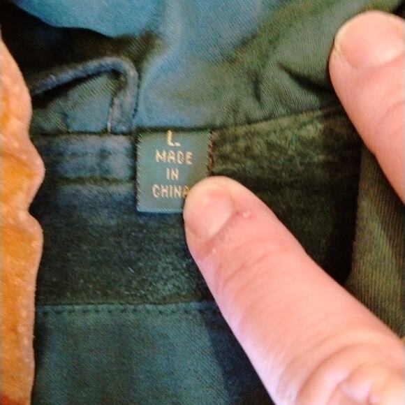 Gitano Mens Size Large Vintage Suede Leather Color Block 90's - Picture 2 of 6